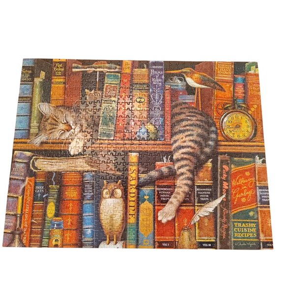 The Cats Of Charles Wysocki 750 Piece Jigsaw Puzzle Frederick The Literate - Picture 3 of 7
